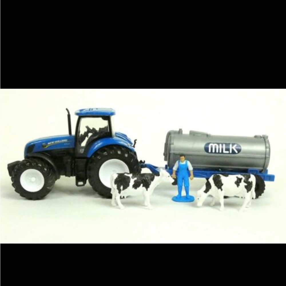 Blue Farm Tractor Playset